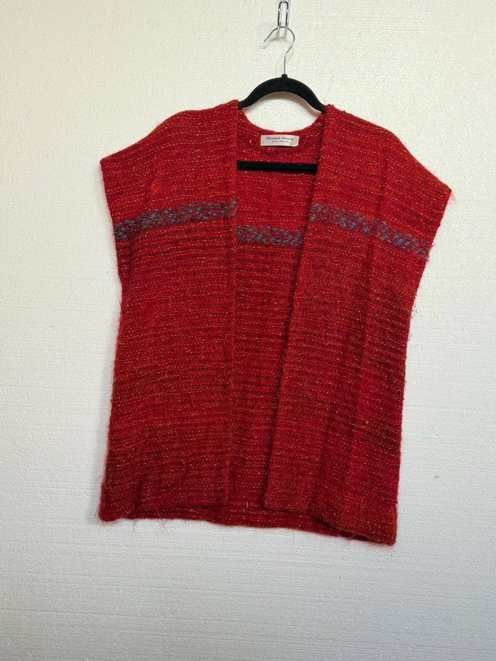 Maradadi Weaving Joanne Croghan Handwoven Artisan Open Front Vest OS